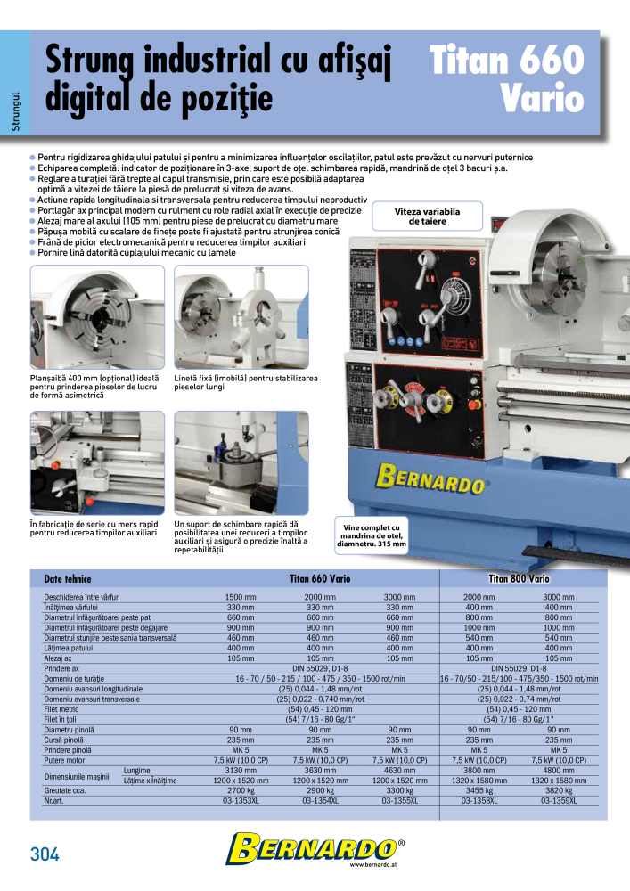 Catalogul general Bernardo metal NO.: 2589 - Page 306