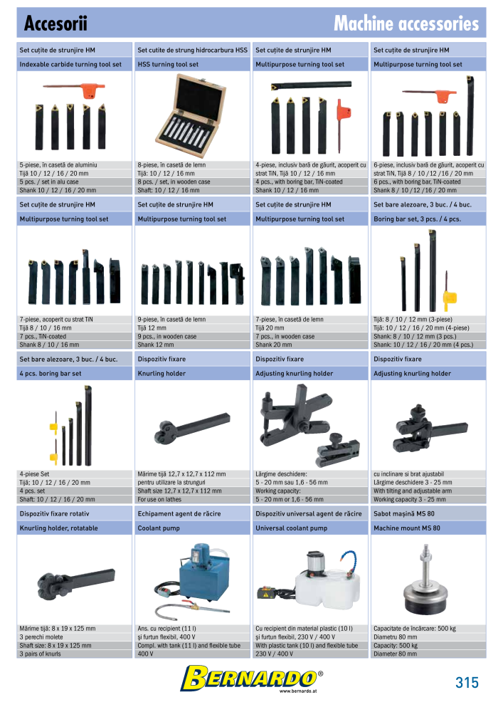 Catalogul general Bernardo metal Č. 2589 - Strana 317
