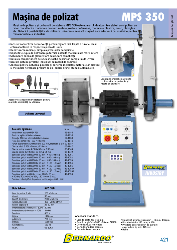 Catalogul general Bernardo metal NO.: 2589 - Page 423