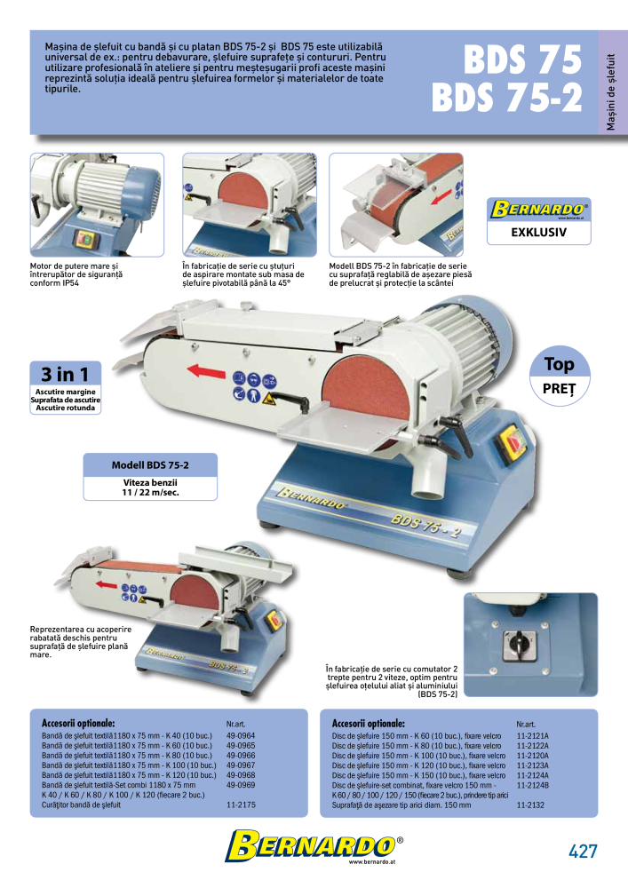 Catalogul general Bernardo metal Č. 2589 - Strana 429