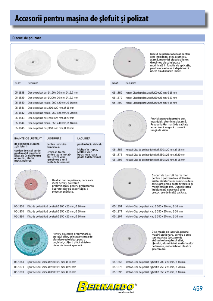 Catalogul general Bernardo metal NO.: 2589 - Page 461