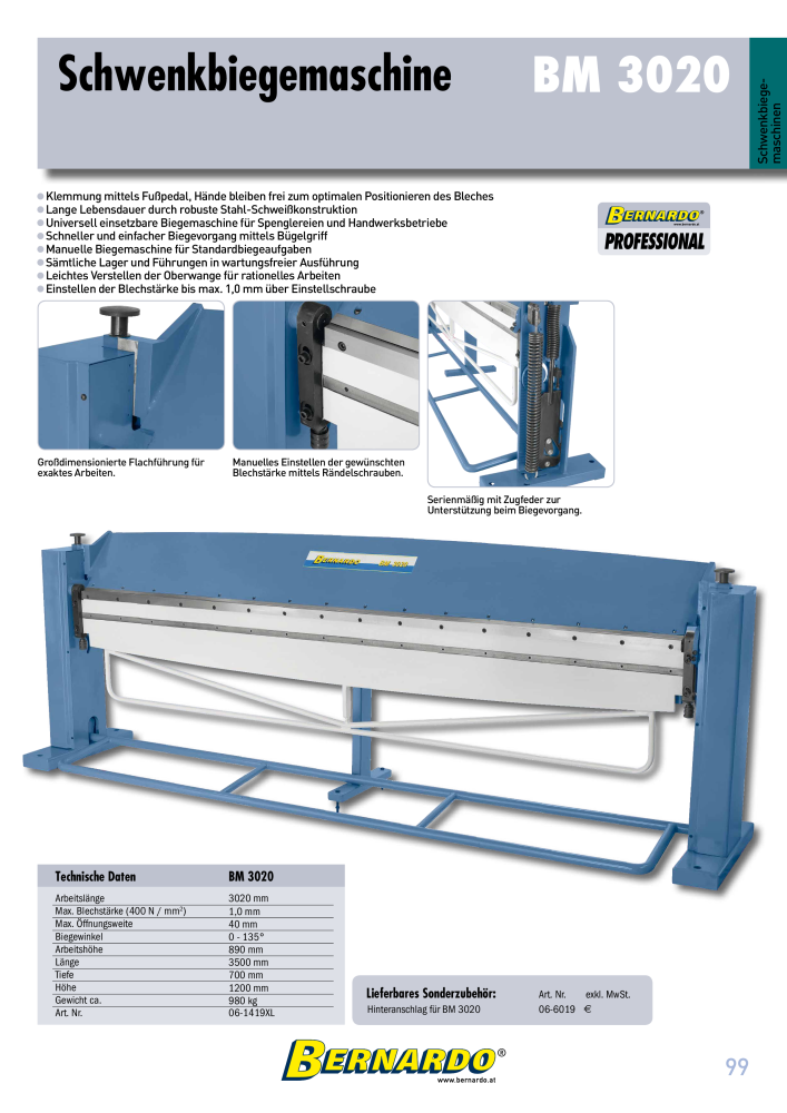 Bernardo Gesamtkatalog Blechbearbeitung NR.: 2592 - Seite 101