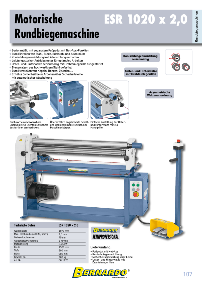 Bernardo Gesamtkatalog Blechbearbeitung NR.: 2592 - Seite 109