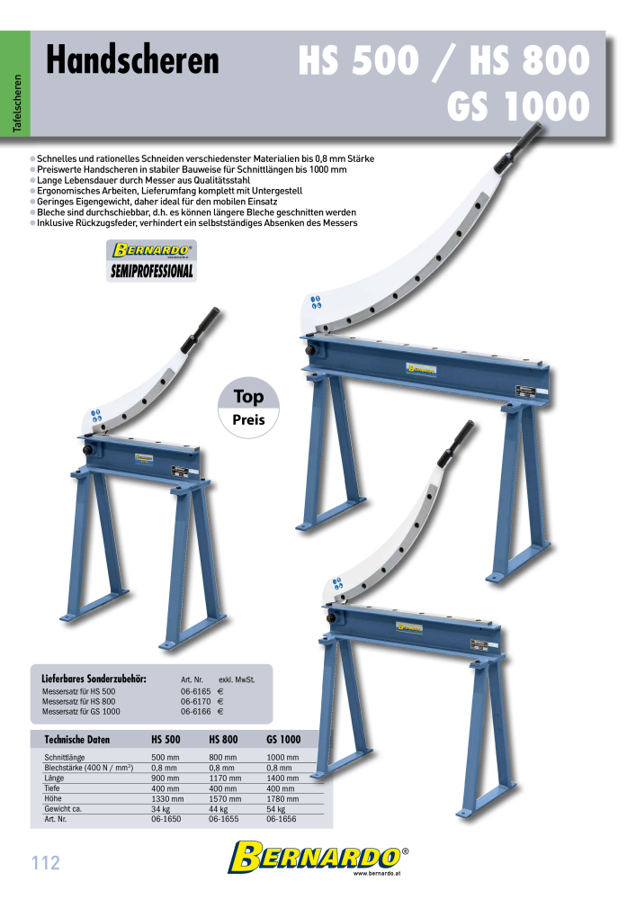 Bernardo Gesamtkatalog Blechbearbeitung NR.: 2592 - Seite 114