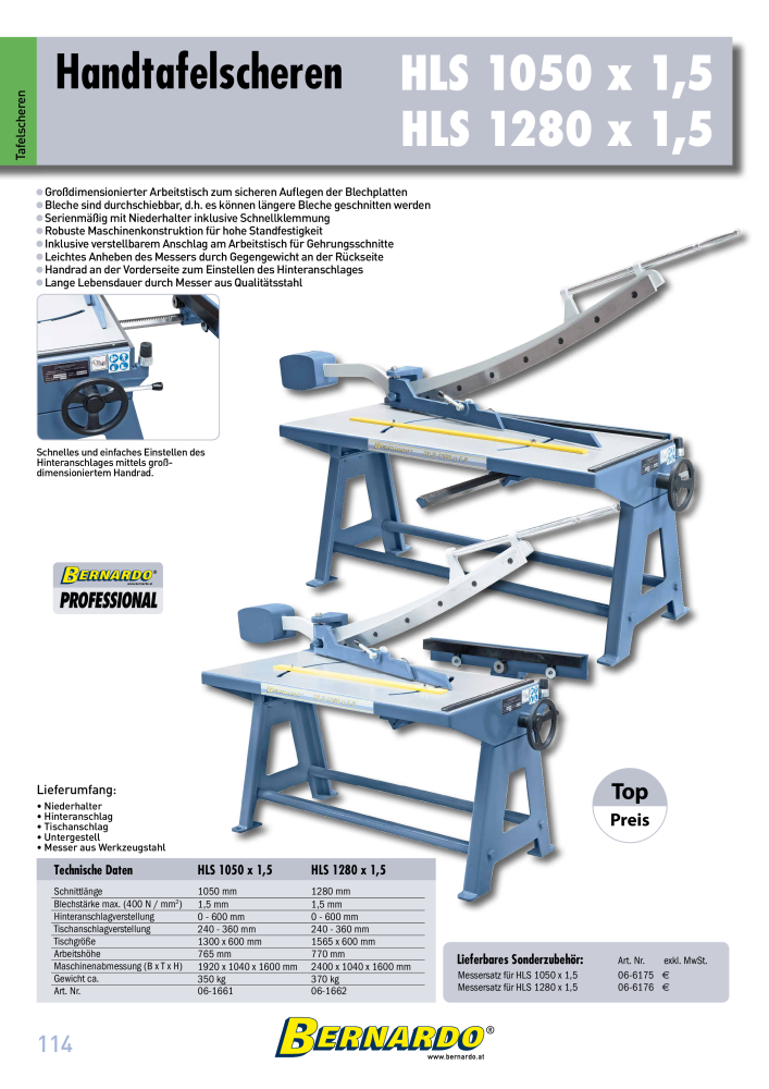 Bernardo Gesamtkatalog Blechbearbeitung NR.: 2592 - Seite 116