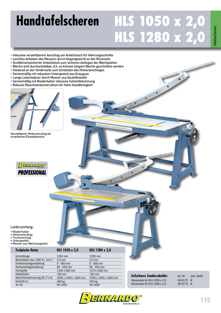 Bernardo Gesamtkatalog Blechbearbeitung NR.: 2592 - Seite 117