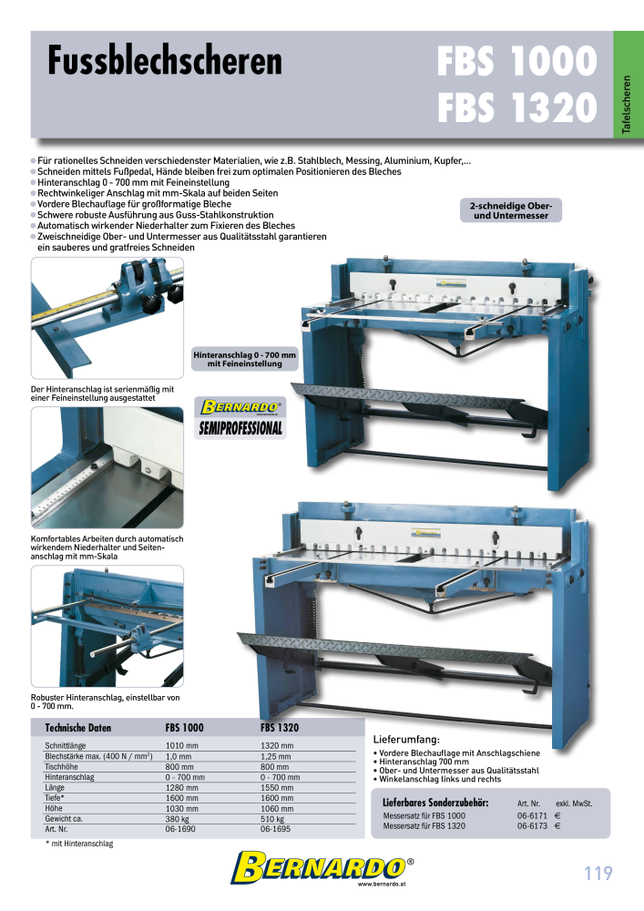 Bernardo Gesamtkatalog Blechbearbeitung NR.: 2592 - Seite 121