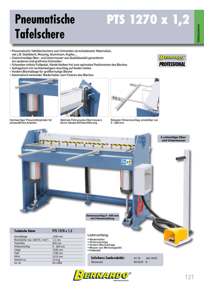 Bernardo Gesamtkatalog Blechbearbeitung NO.: 2592 - Page 123