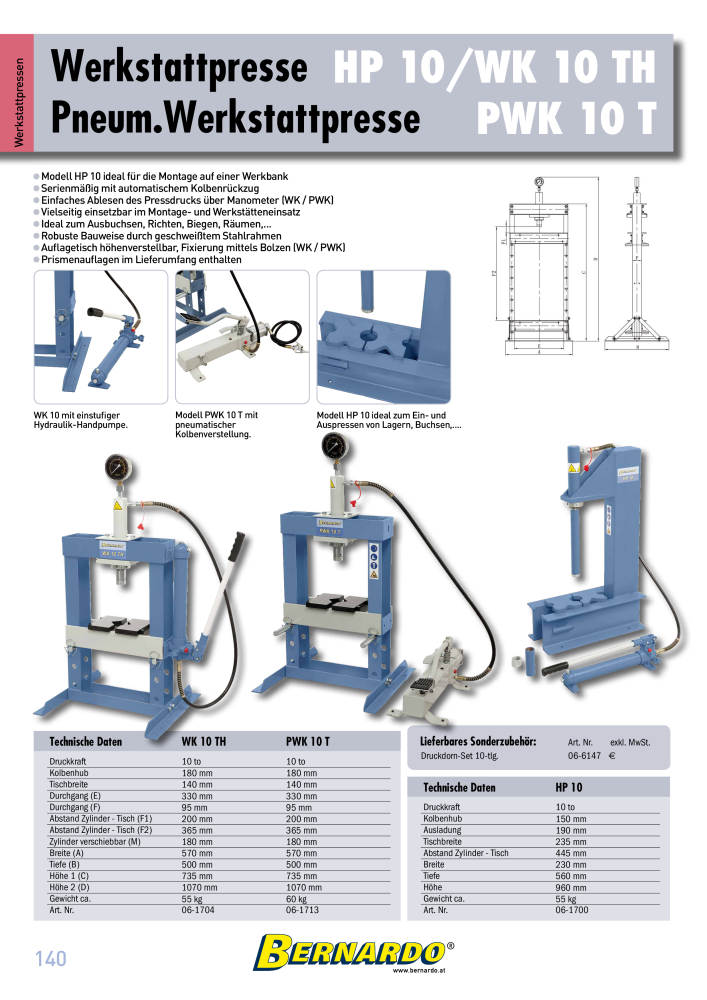 Bernardo Gesamtkatalog Blechbearbeitung NR.: 2592 - Seite 142