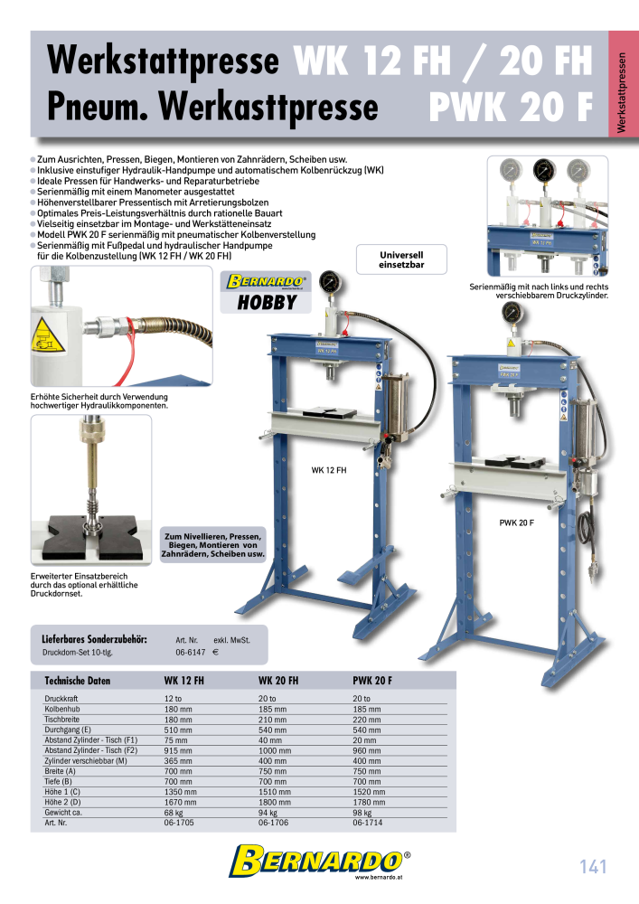 Bernardo Gesamtkatalog Blechbearbeitung NR.: 2592 - Seite 143