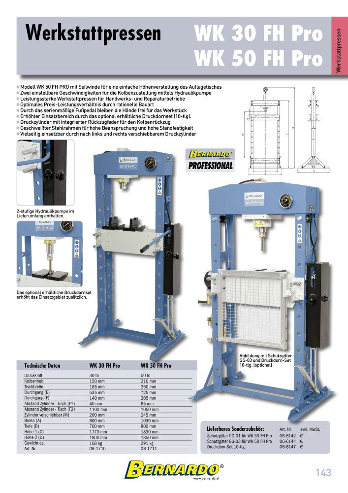 Bernardo Gesamtkatalog Blechbearbeitung NO.: 2592 - Page 145