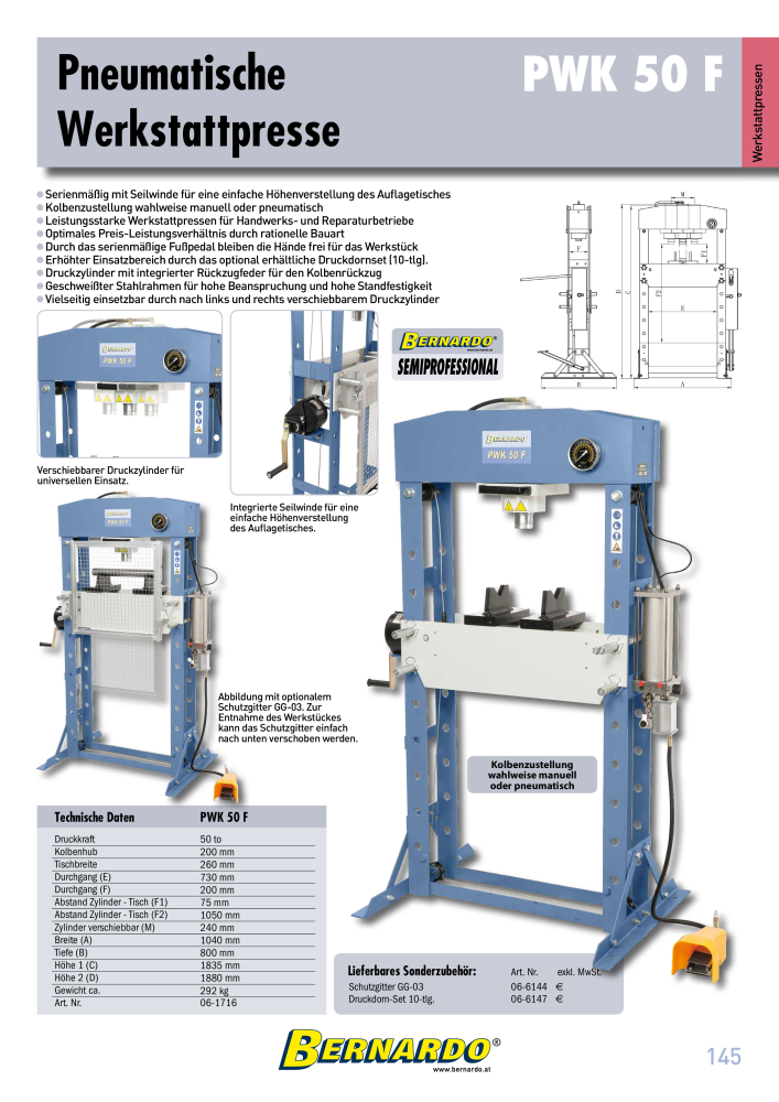 Bernardo Gesamtkatalog Blechbearbeitung NR.: 2592 - Seite 147