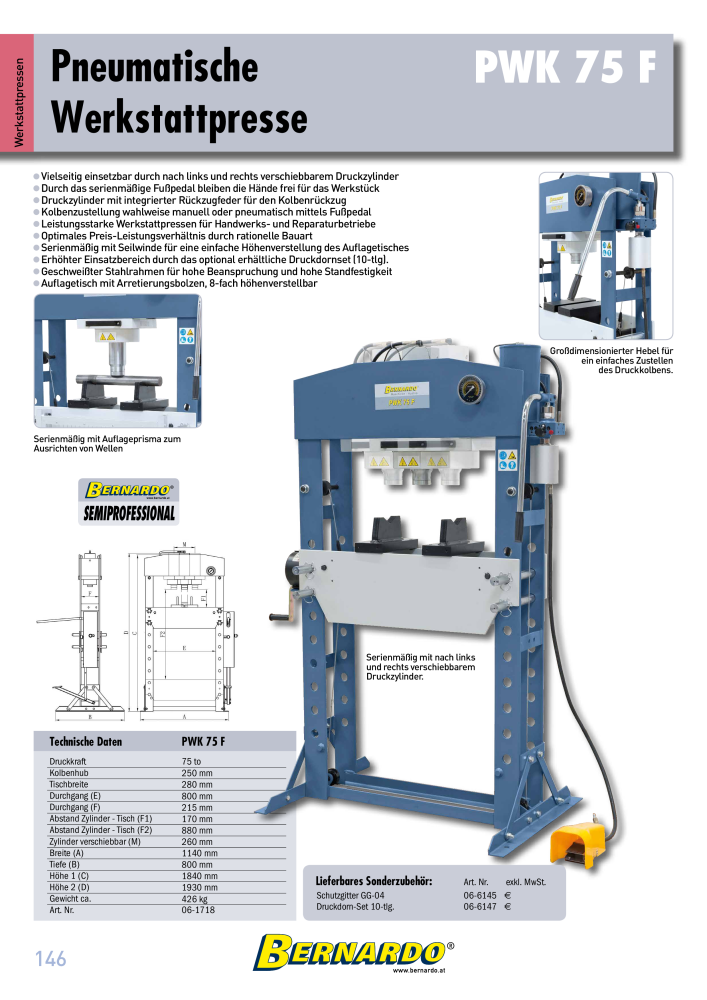 Bernardo Gesamtkatalog Blechbearbeitung NR.: 2592 - Seite 148