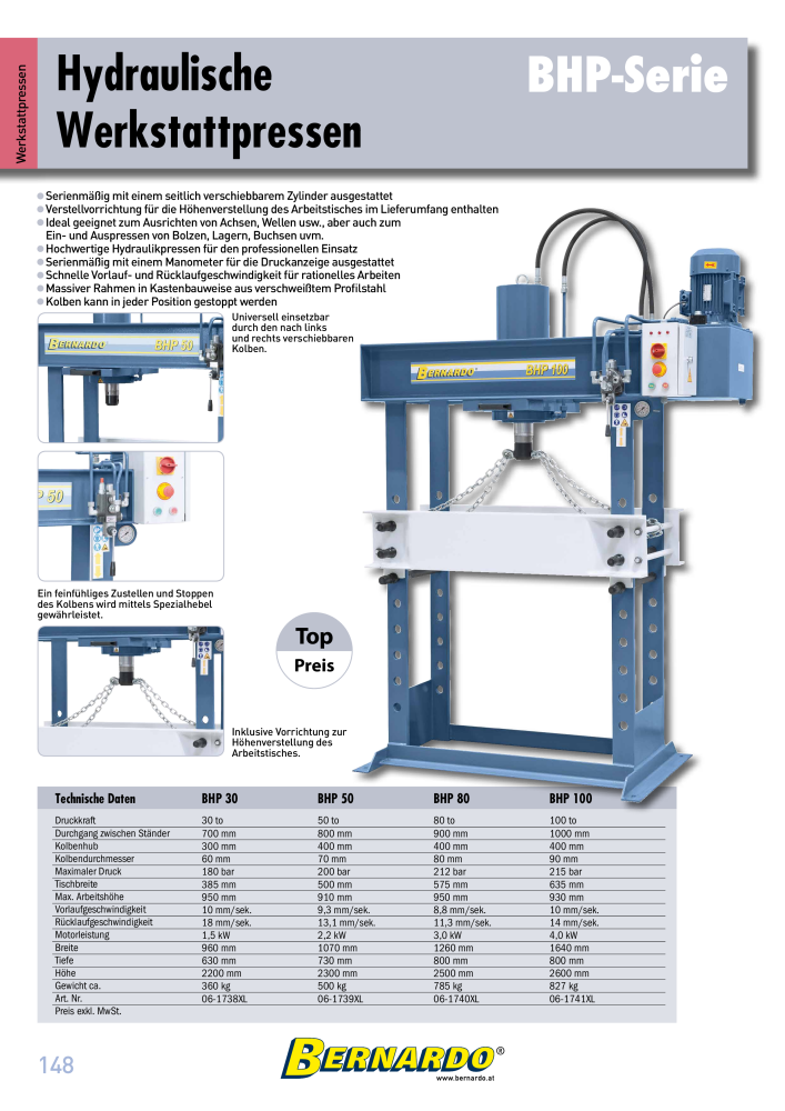 Bernardo Gesamtkatalog Blechbearbeitung NR.: 2592 - Seite 150