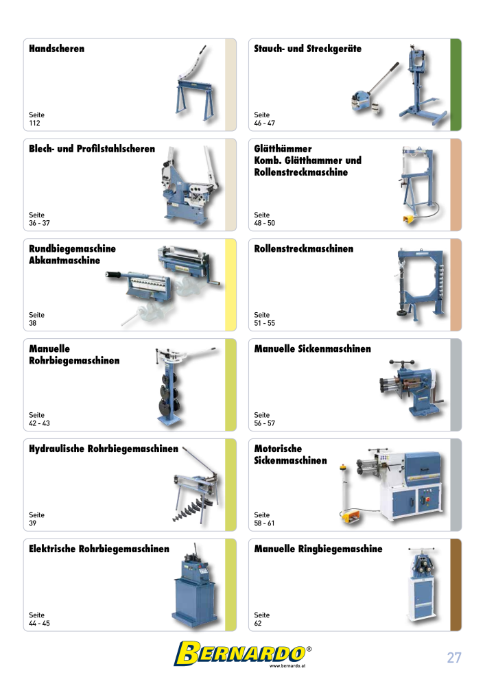 Bernardo Gesamtkatalog Blechbearbeitung NR.: 2592 - Seite 29