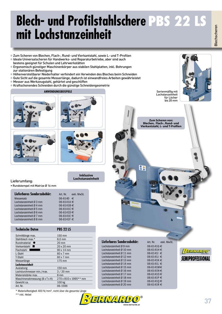 Bernardo Gesamtkatalog Blechbearbeitung NR.: 2592 - Seite 39