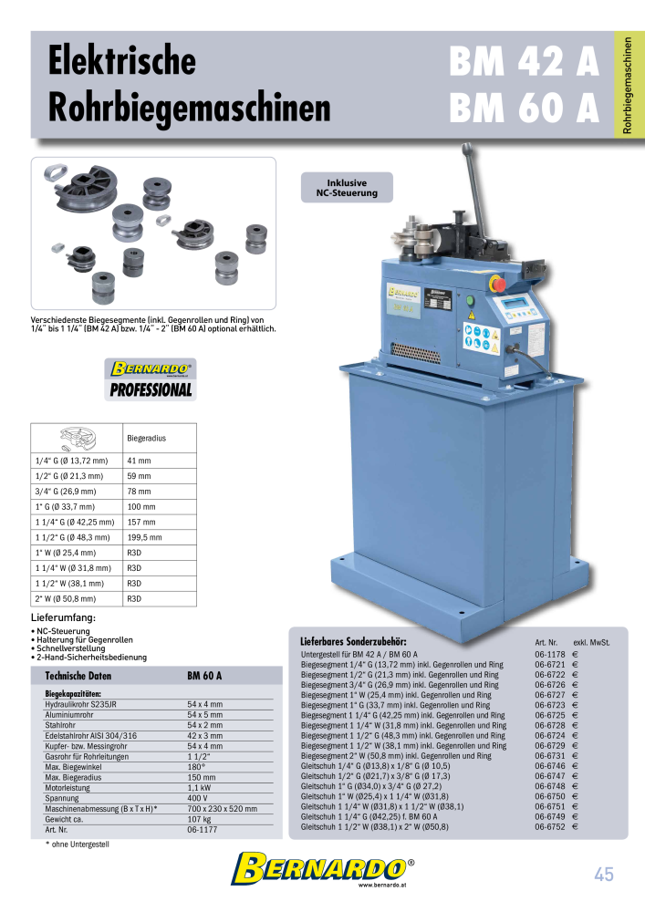 Bernardo Gesamtkatalog Blechbearbeitung NR.: 2592 - Seite 47