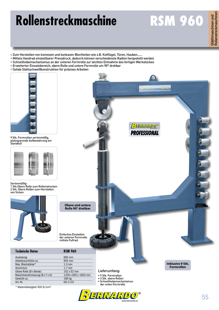 Bernardo Gesamtkatalog Blechbearbeitung NR.: 2592 - Seite 57