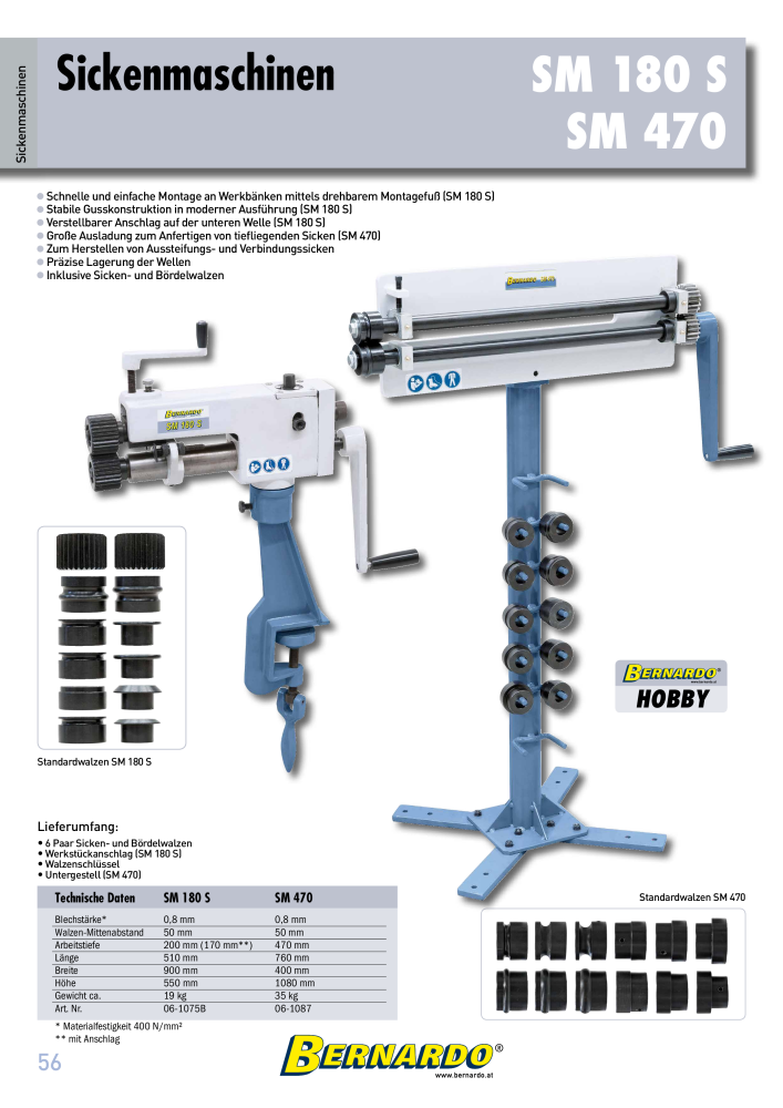 Bernardo Gesamtkatalog Blechbearbeitung NR.: 2592 - Seite 58