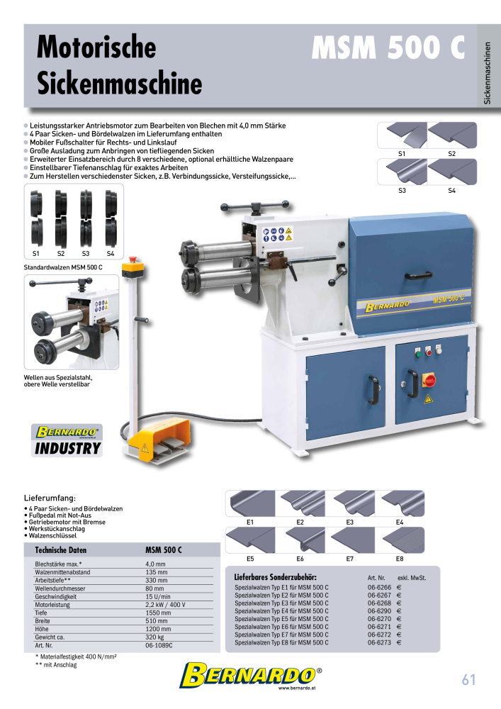 Bernardo Gesamtkatalog Blechbearbeitung NR.: 2592 - Seite 63