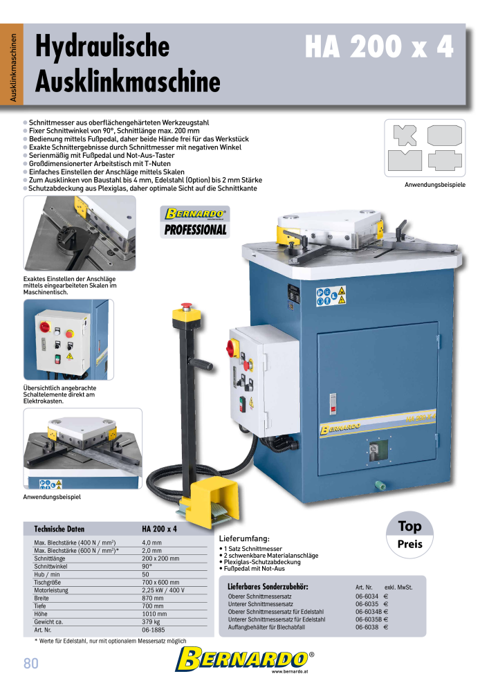 Bernardo Gesamtkatalog Blechbearbeitung NR.: 2592 - Seite 82