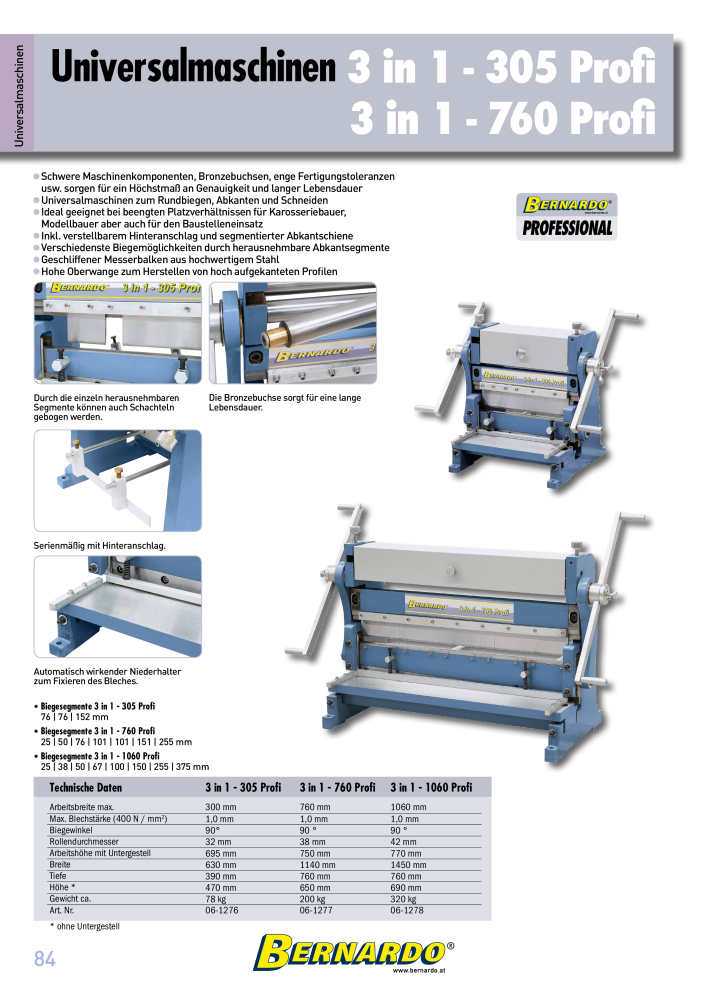 Bernardo Gesamtkatalog Blechbearbeitung NR.: 2592 - Seite 86