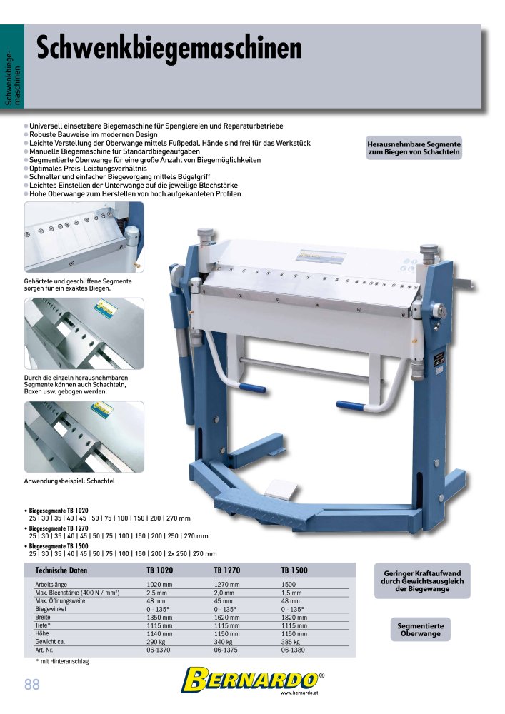 Bernardo Gesamtkatalog Blechbearbeitung NR.: 2592 - Seite 90