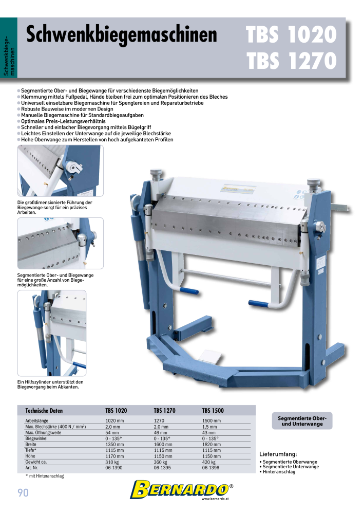 Bernardo Gesamtkatalog Blechbearbeitung NO.: 2592 - Page 92