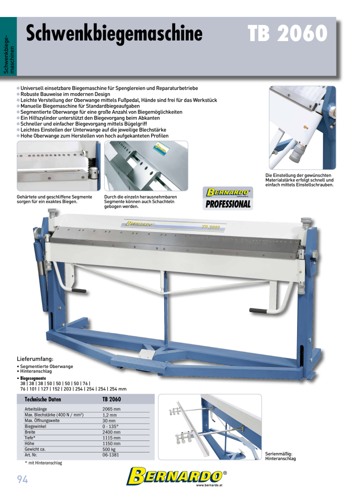 Bernardo Gesamtkatalog Blechbearbeitung NR.: 2592 - Seite 96