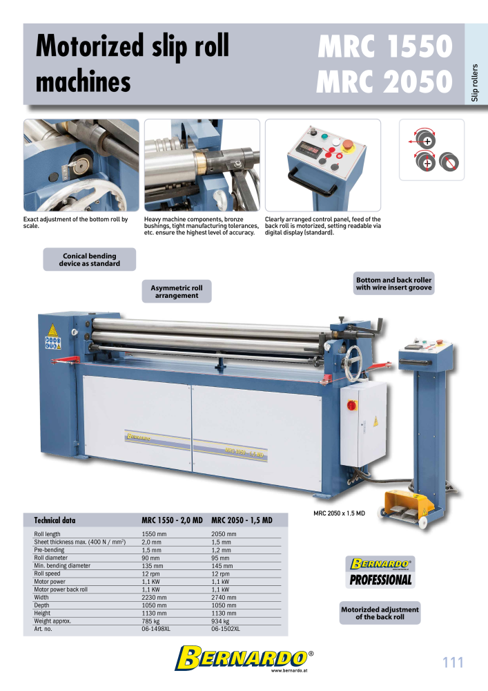 Bernardo general catalog sheet metal working Č. 2594 - Strana 113