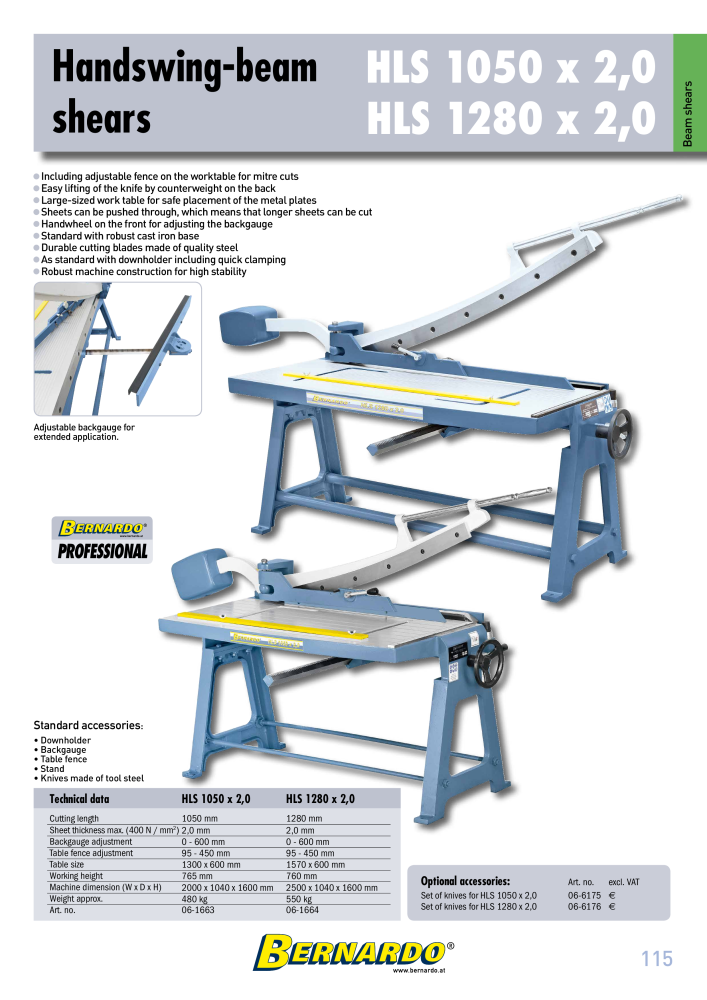 Bernardo general catalog sheet metal working Nº: 2594 - Página 117