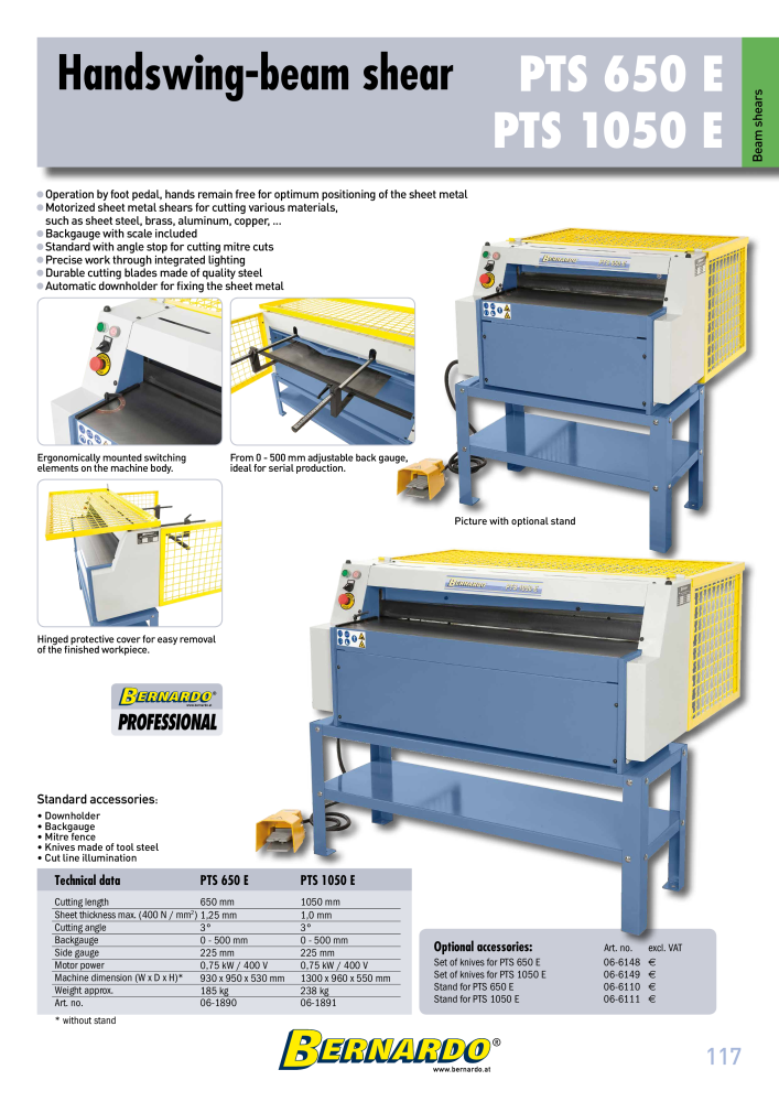 Bernardo general catalog sheet metal working Nº: 2594 - Página 119
