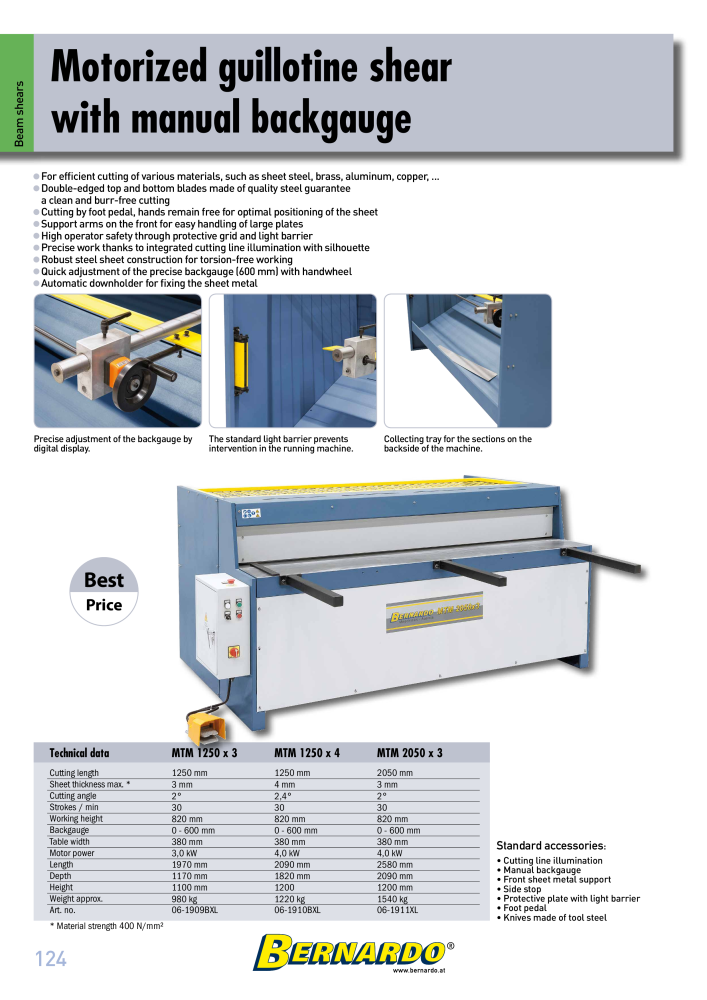 Bernardo general catalog sheet metal working Nb. : 2594 - Page 126