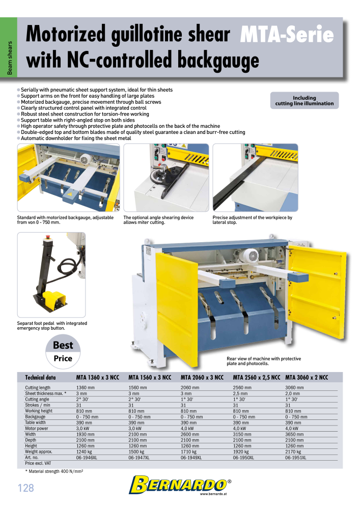 Bernardo general catalog sheet metal working Č. 2594 - Strana 130