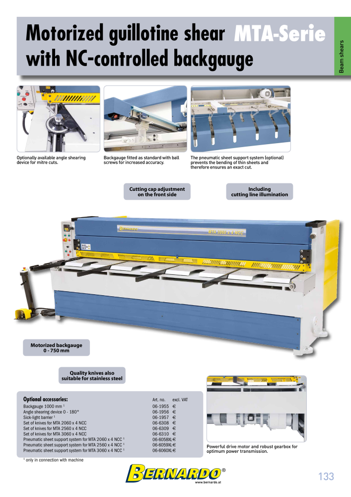 Bernardo general catalog sheet metal working Nº: 2594 - Página 135