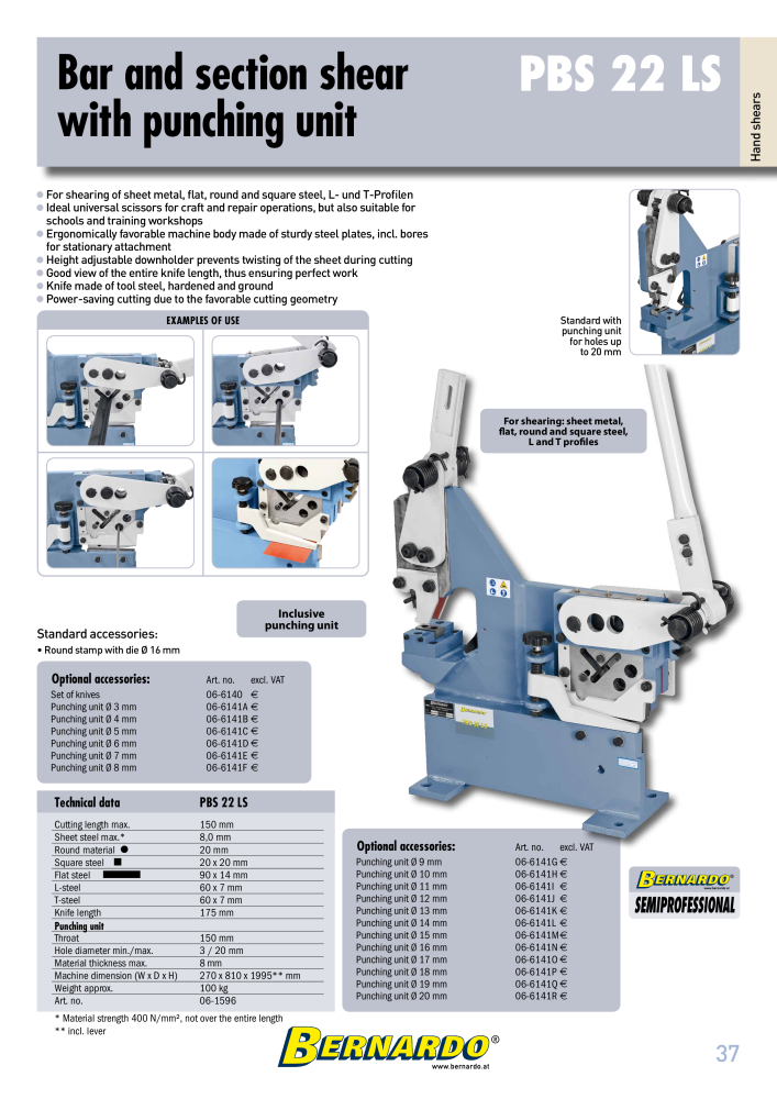Bernardo general catalog sheet metal working NO.: 2594 - Page 39