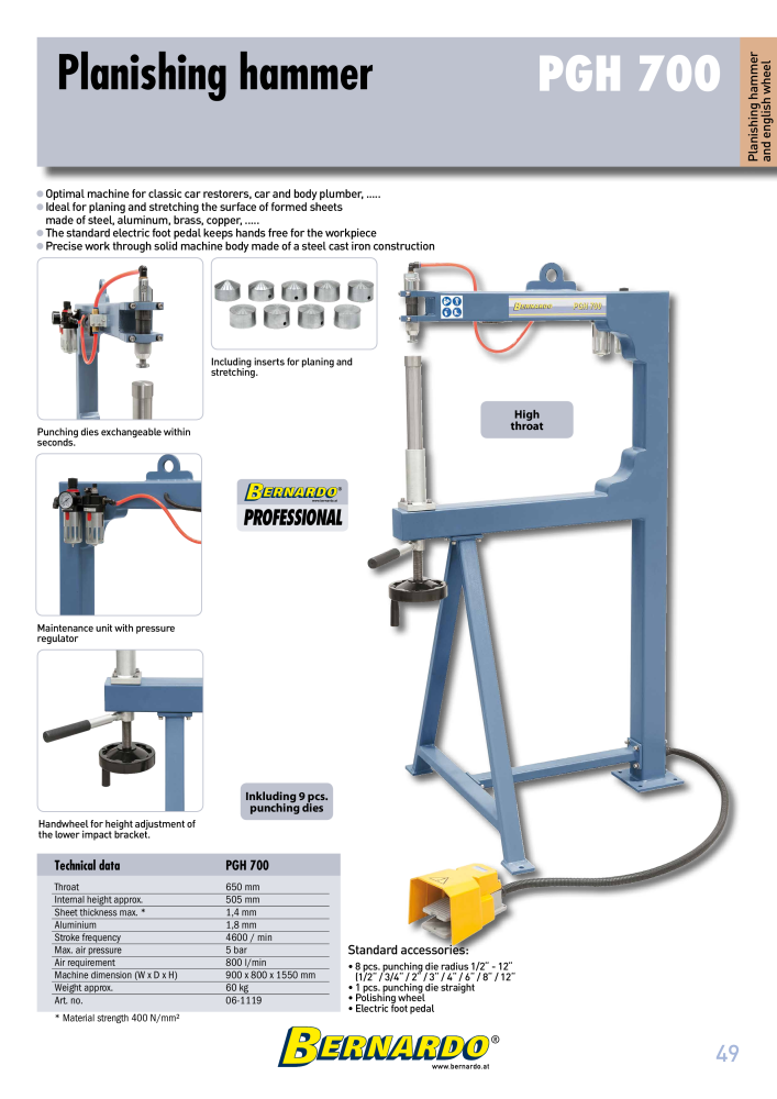 Bernardo general catalog sheet metal working Nº: 2594 - Página 51
