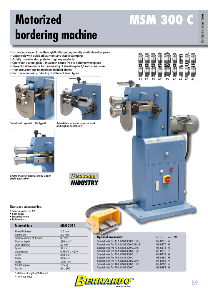 Bernardo general catalog sheet metal working NEJ.: 2594 - Sida 61