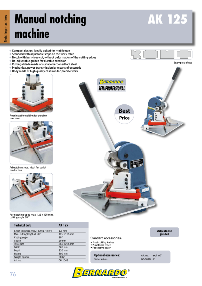 Bernardo general catalog sheet metal working NO.: 2594 - Page 78