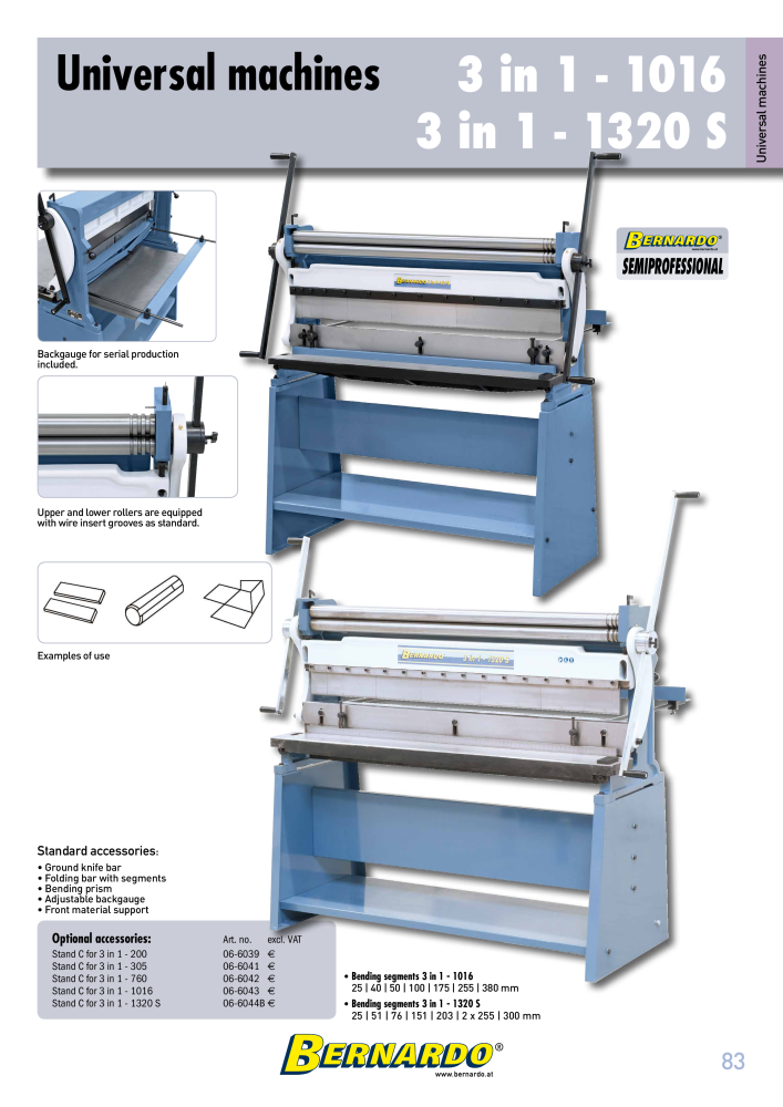 Bernardo general catalog sheet metal working Č. 2594 - Strana 85