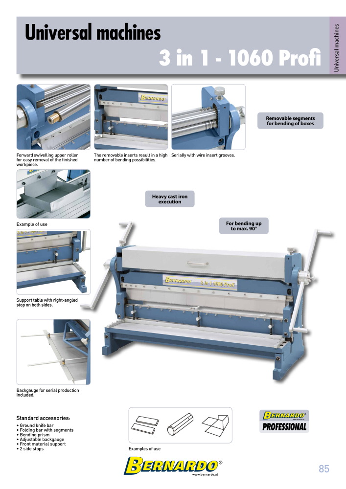 Bernardo general catalog sheet metal working Nº: 2594 - Página 87
