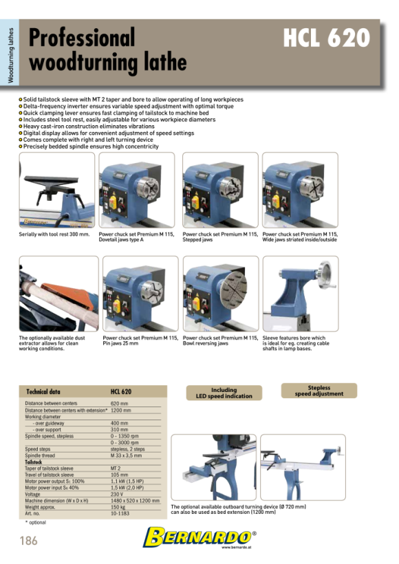 Bernardo Kopierdrechselmaschinen HCL 620 / 230 V 10-1183