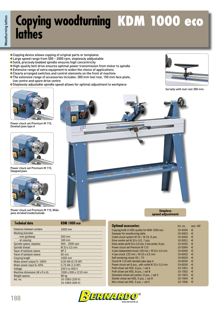 Bernardo general catalog wood Č. 2596 - Strana 190