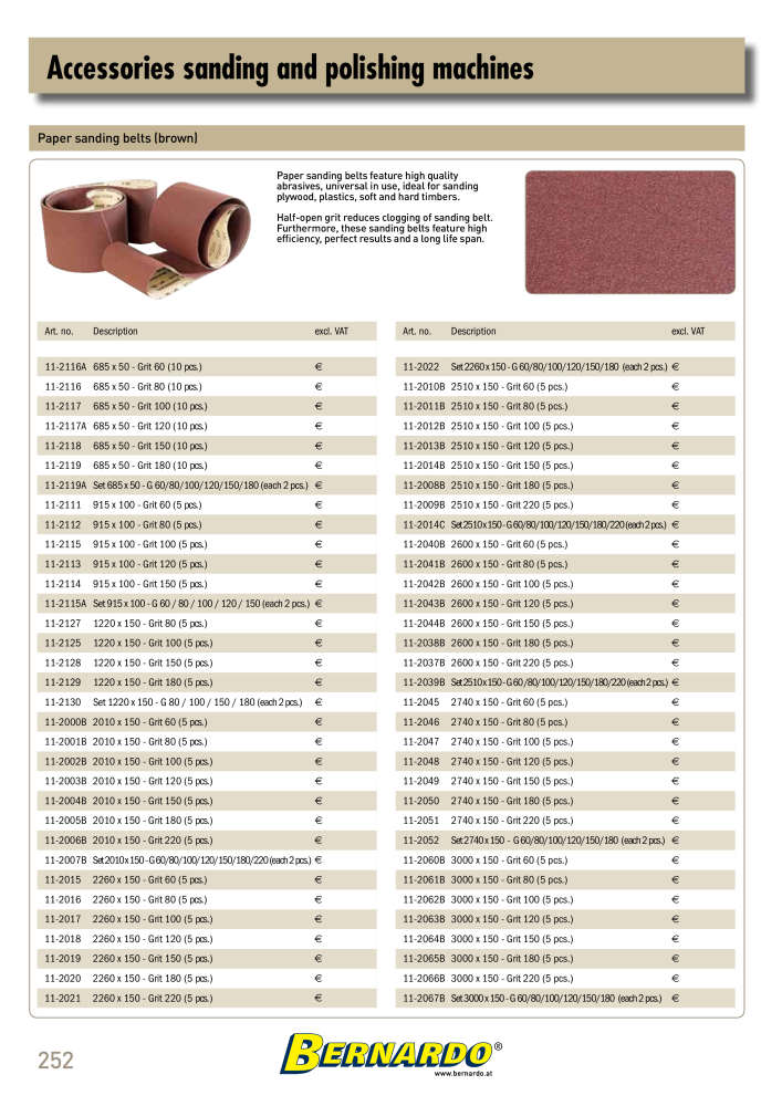 Bernardo general catalog wood NR.: 2596 - Seite 254