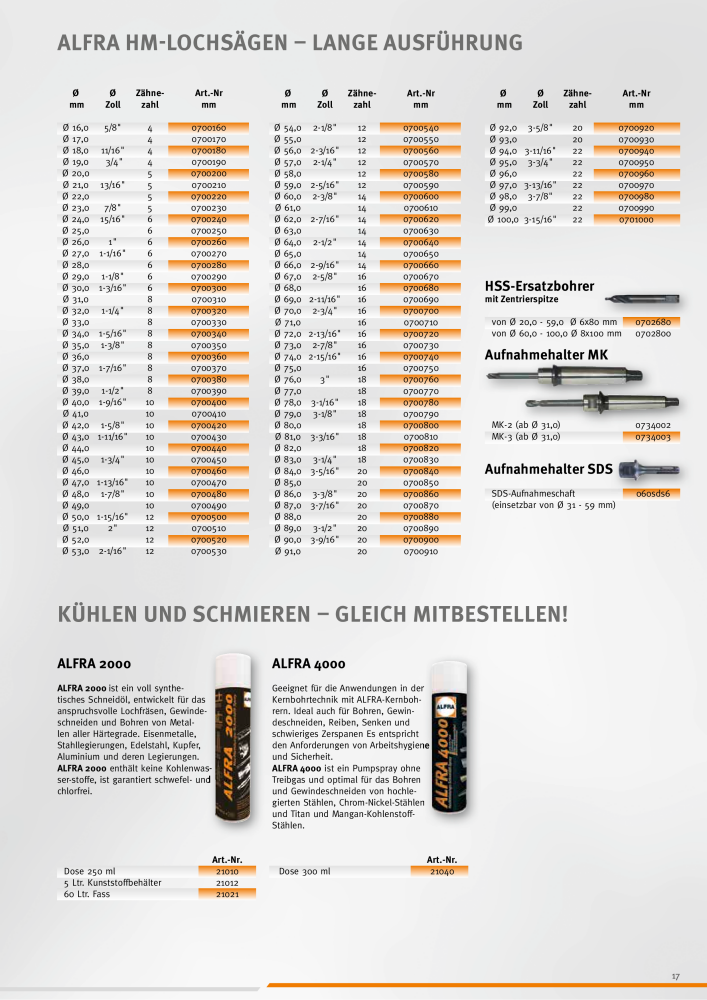 ALFRA Katalog Zerspannungstechnik NR.: 260 - Seite 17