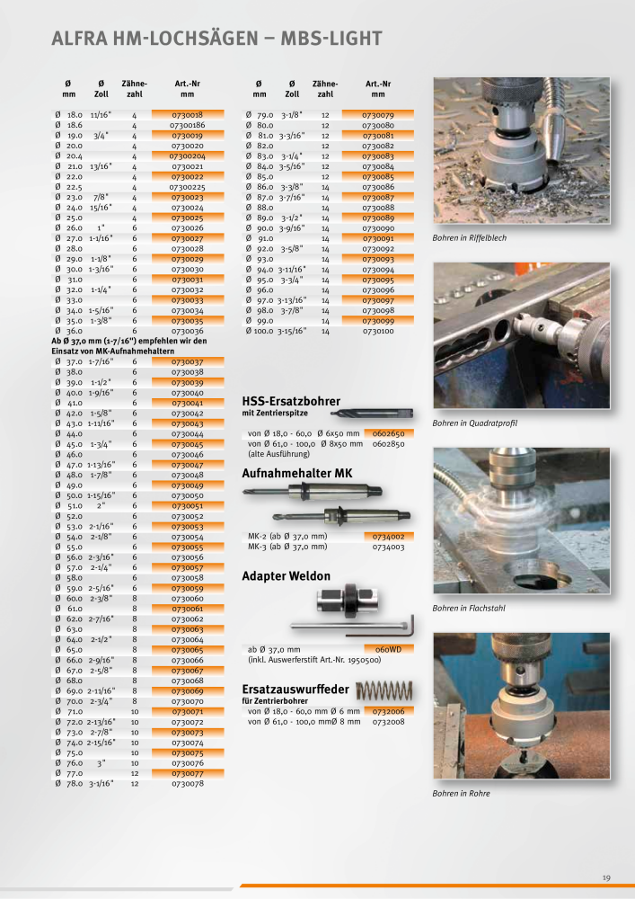 ALFRA Katalog Zerspannungstechnik NR.: 260 - Seite 19