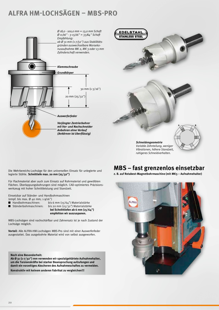 ALFRA Katalog Zerspannungstechnik NO.: 260 - Page 20