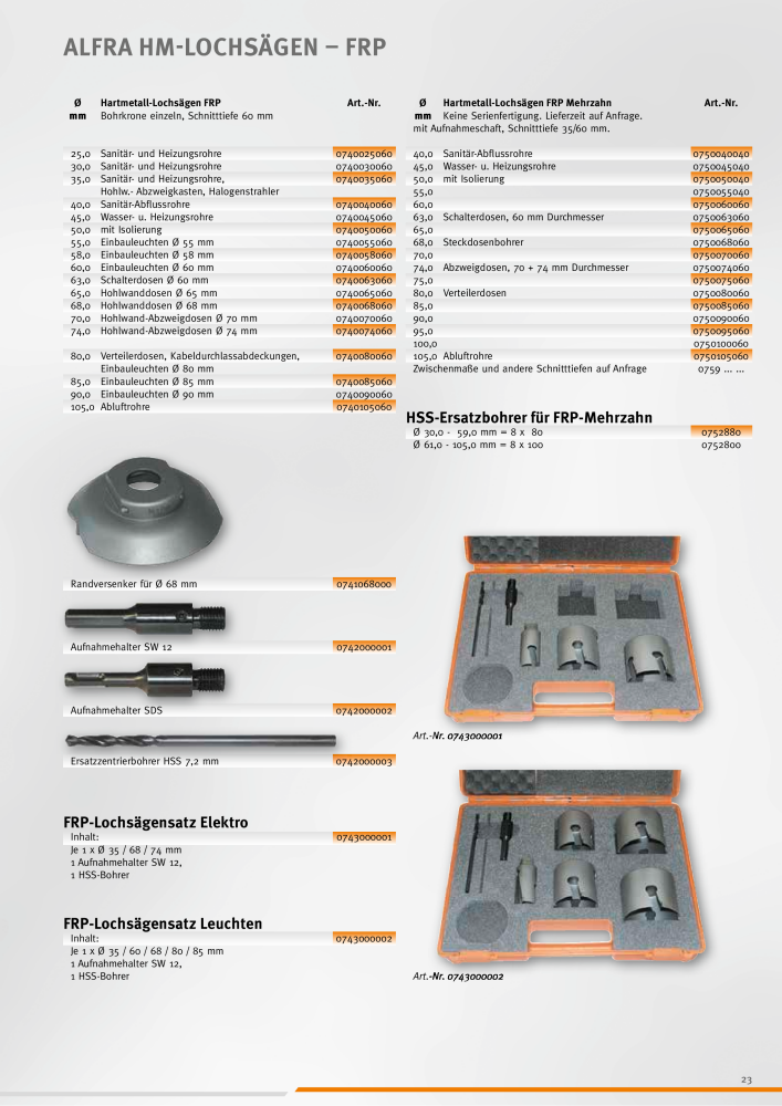 ALFRA Katalog Zerspannungstechnik NR.: 260 - Seite 23