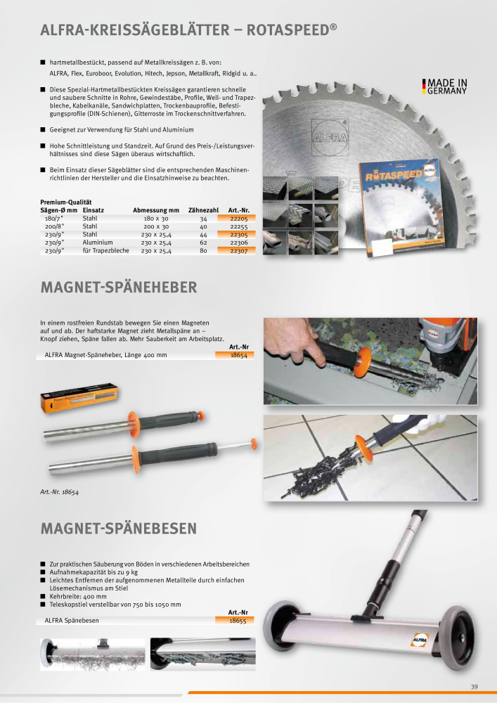 ALFRA Katalog Zerspannungstechnik NR.: 260 - Seite 39