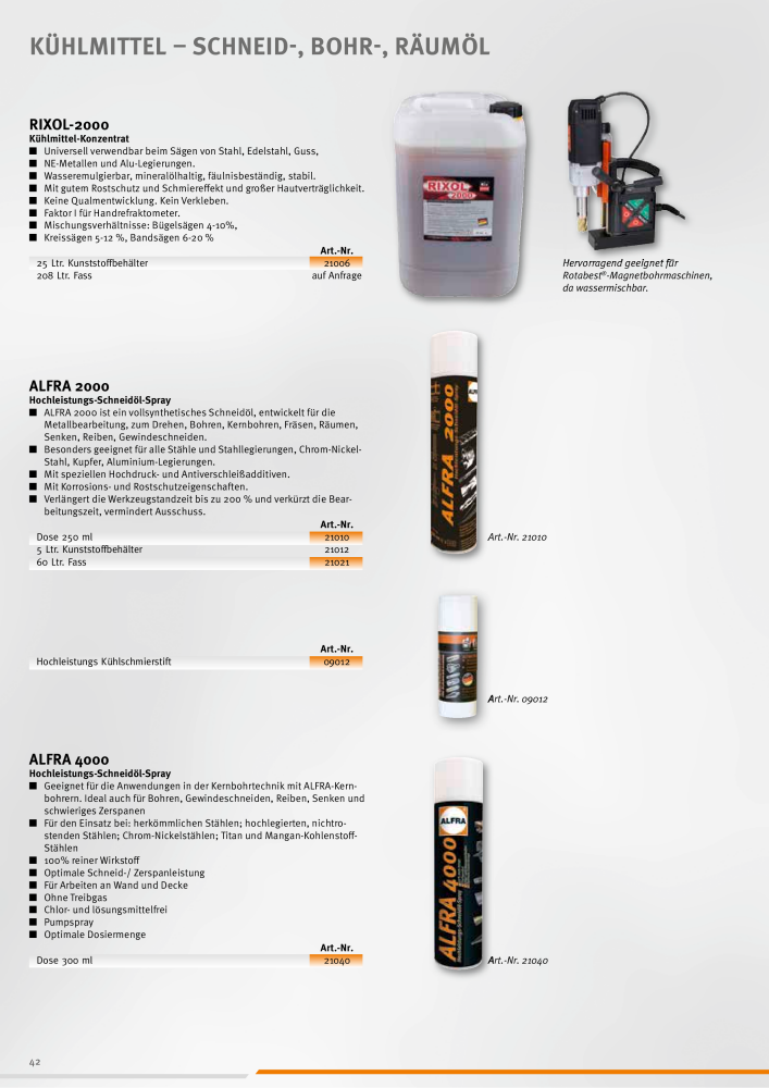 ALFRA Katalog Zerspannungstechnik NR.: 260 - Seite 42